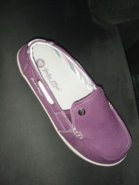 Women’s Purple Canvas Slip-On Sneakers